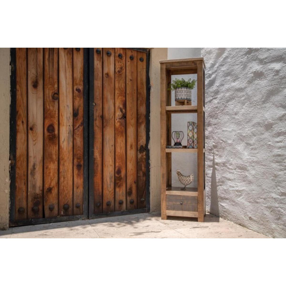 3 Shelves 1 Drawer Bookcase - Andaluz - Image 4