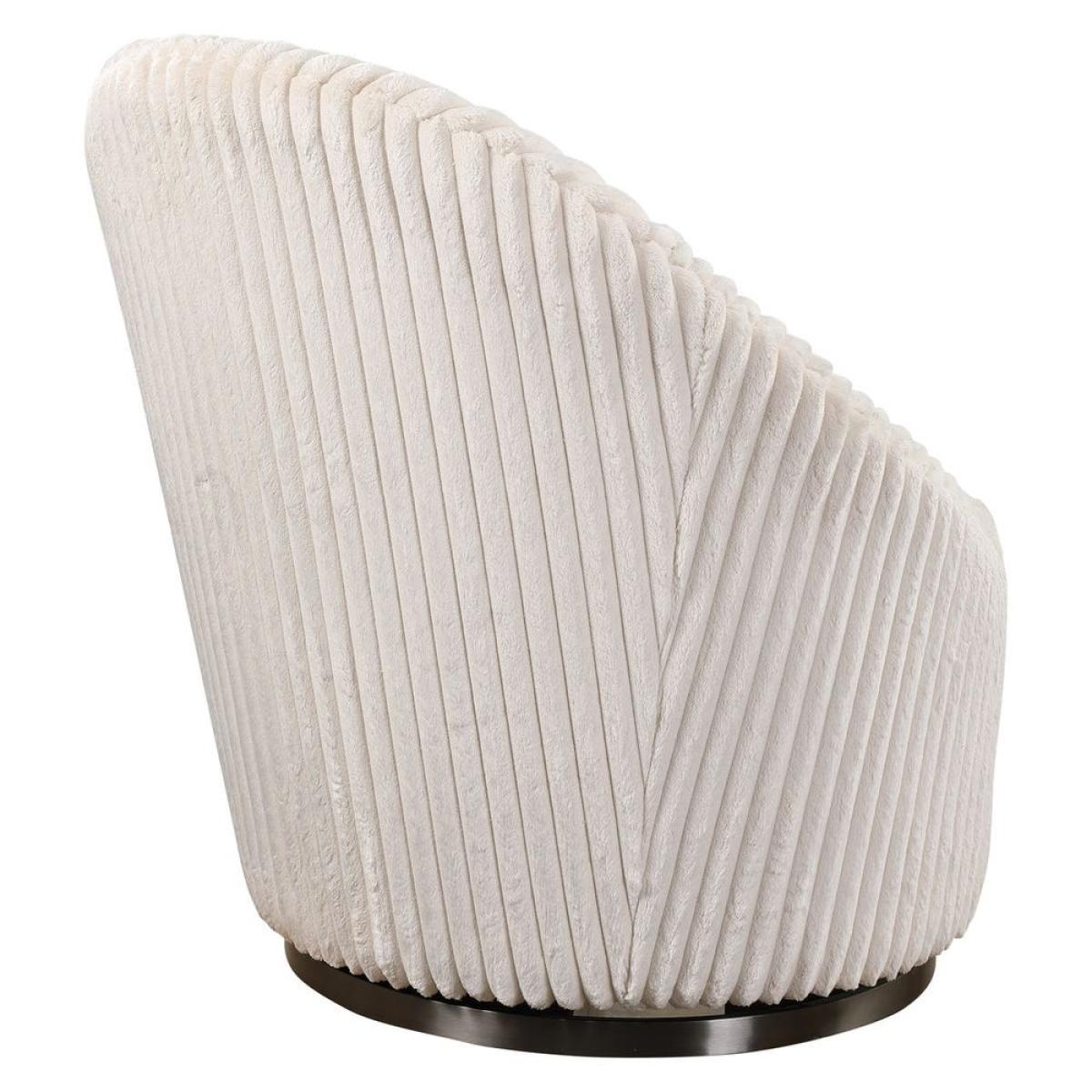 Crue Swivel Chair, Ivory - Image 5
