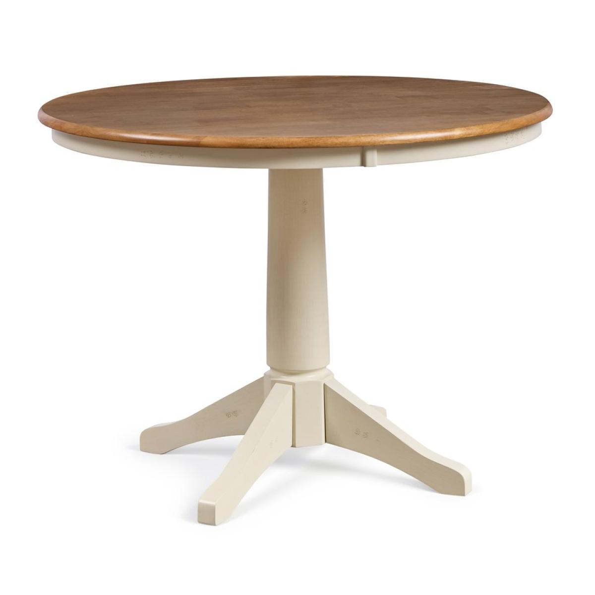 Dining Essentials - 42" Round Solid Top w/ 30"H Transitional Pedestal in Hickory and Shell - T79-42RT - Image 2