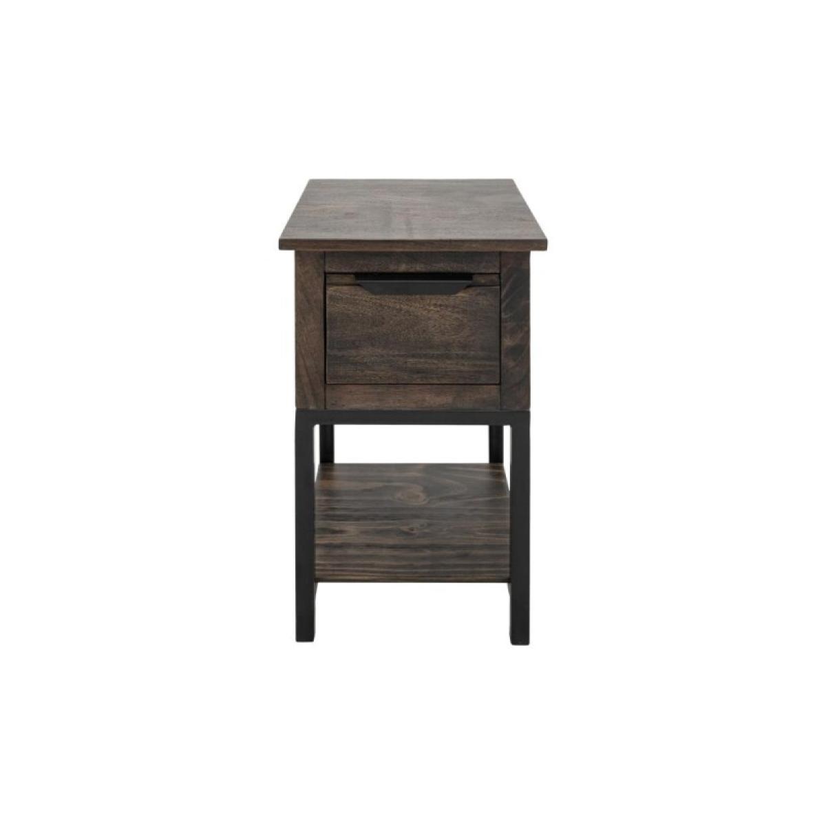 1 Drawer, 1 Shelf, Chairside Table - Dark Mita - Image 3