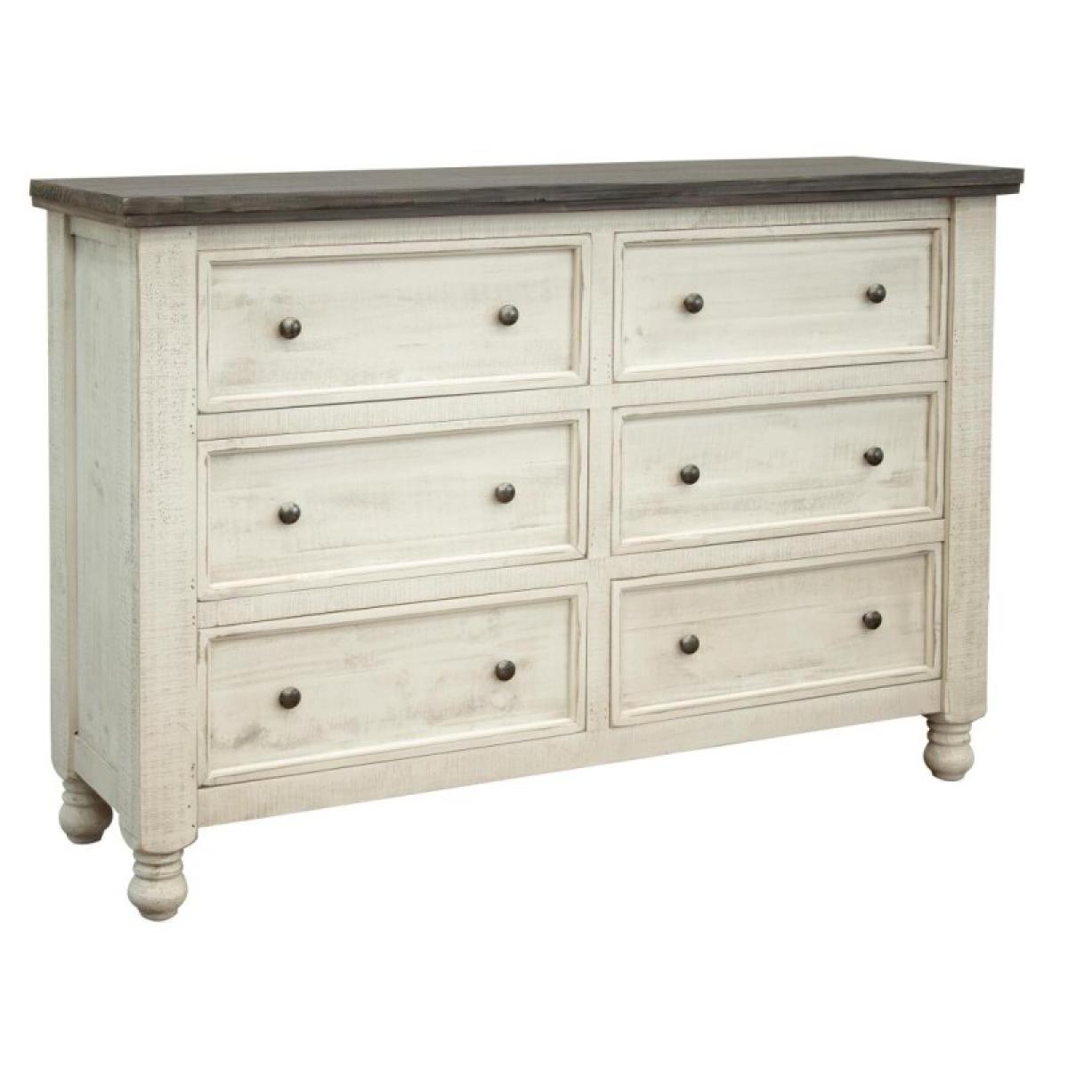 6 Drawer Dresser - Stone - Image 2