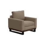 Metal & Wood Base, Armchair - Blackburn