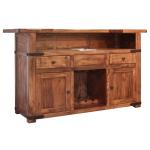 2 Drawer 2 Door Bar Base - Parota