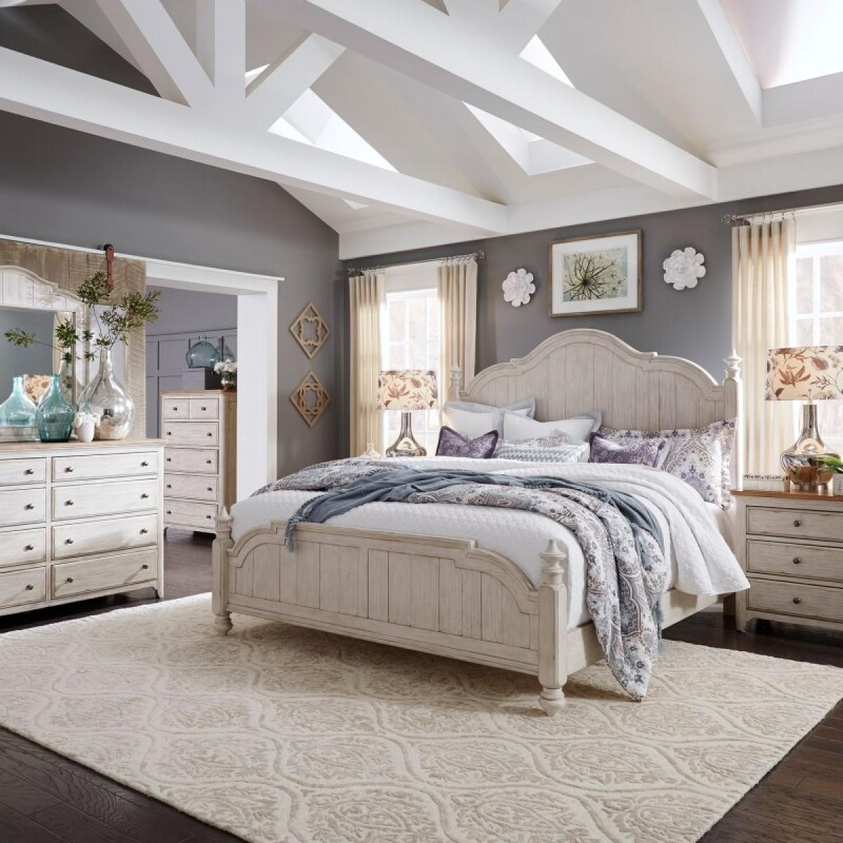 Farmhouse Reimagined Queen Poster Bed, Dresser & Mirror, Chest, Night Stand - Image 2