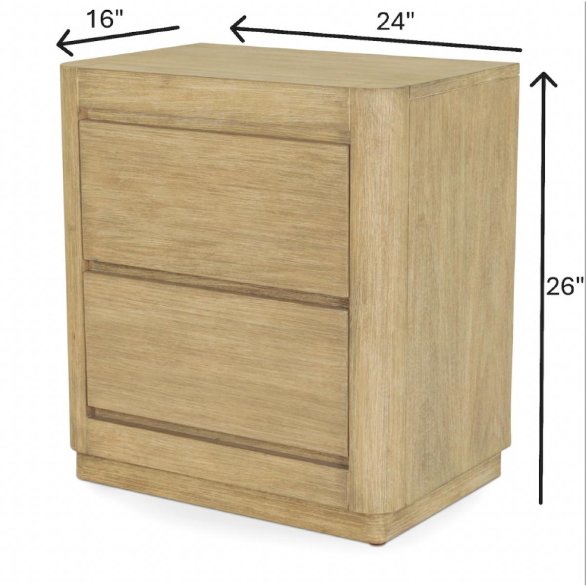 Hyde Park 2 Drawer Electrified Nightstand - Image 10