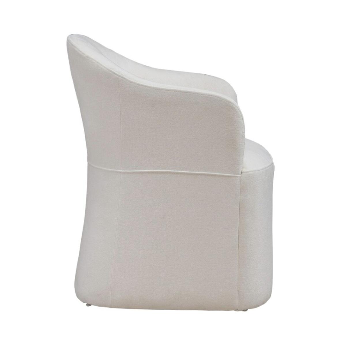 Accent Dining Chair w/ Casters - Ivory - Image 8
