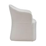 Accent Dining Chair w/ Casters - Ivory - Image 8