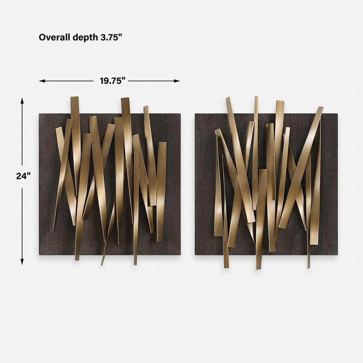 Crosshatch Metal Wall Decor, S/2 - Image 8