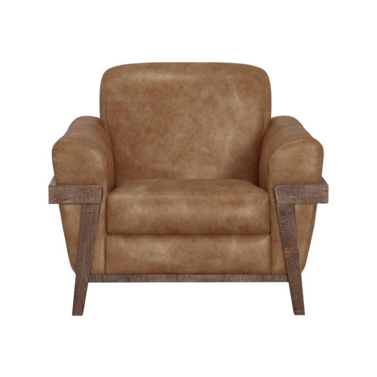 Wooden Frame & Base, Armchair - Loft Brown - Image 3