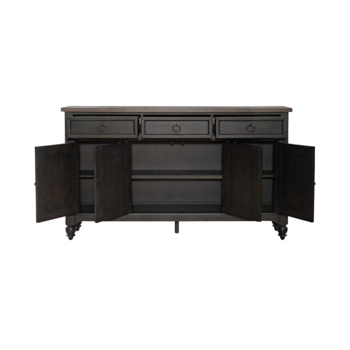Americana Farmhouse Hall Buffet- Black - Image 7