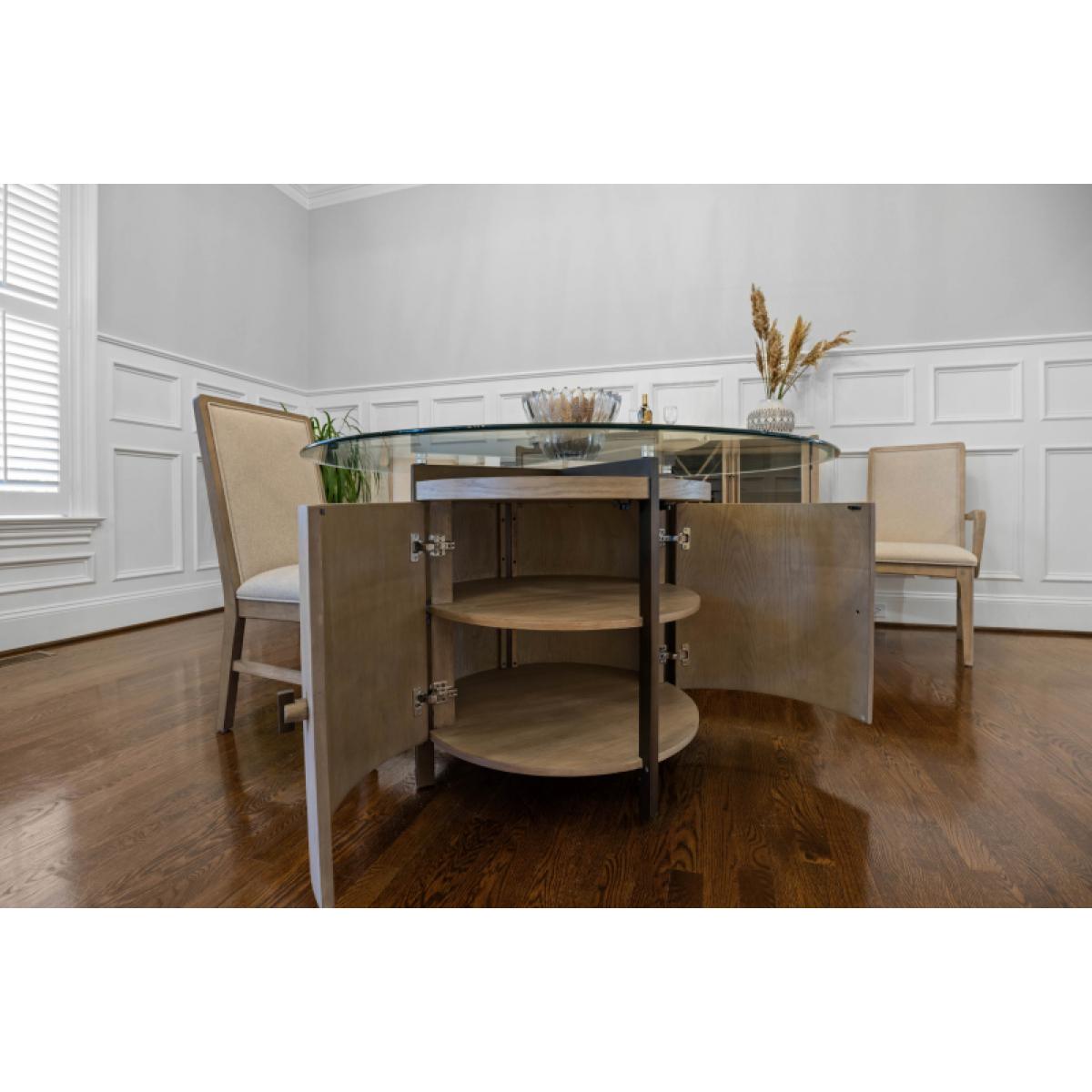 Rio Vista 54" Round Dining Table w/ Storage - Muted Earth Tones Clay Finish - Image 9