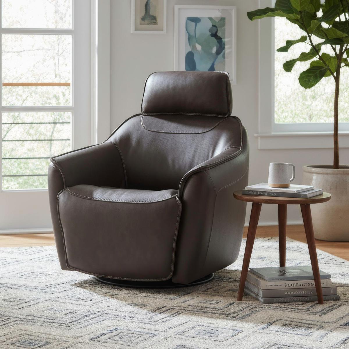 Swivel Accent Chair w/ Power Foot & Tilt - Image 2