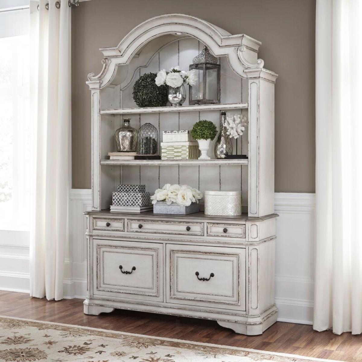 Magnolia Manor Opt Credenza & Hutch - Image 2