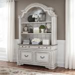 Magnolia Manor Opt Credenza & Hutch