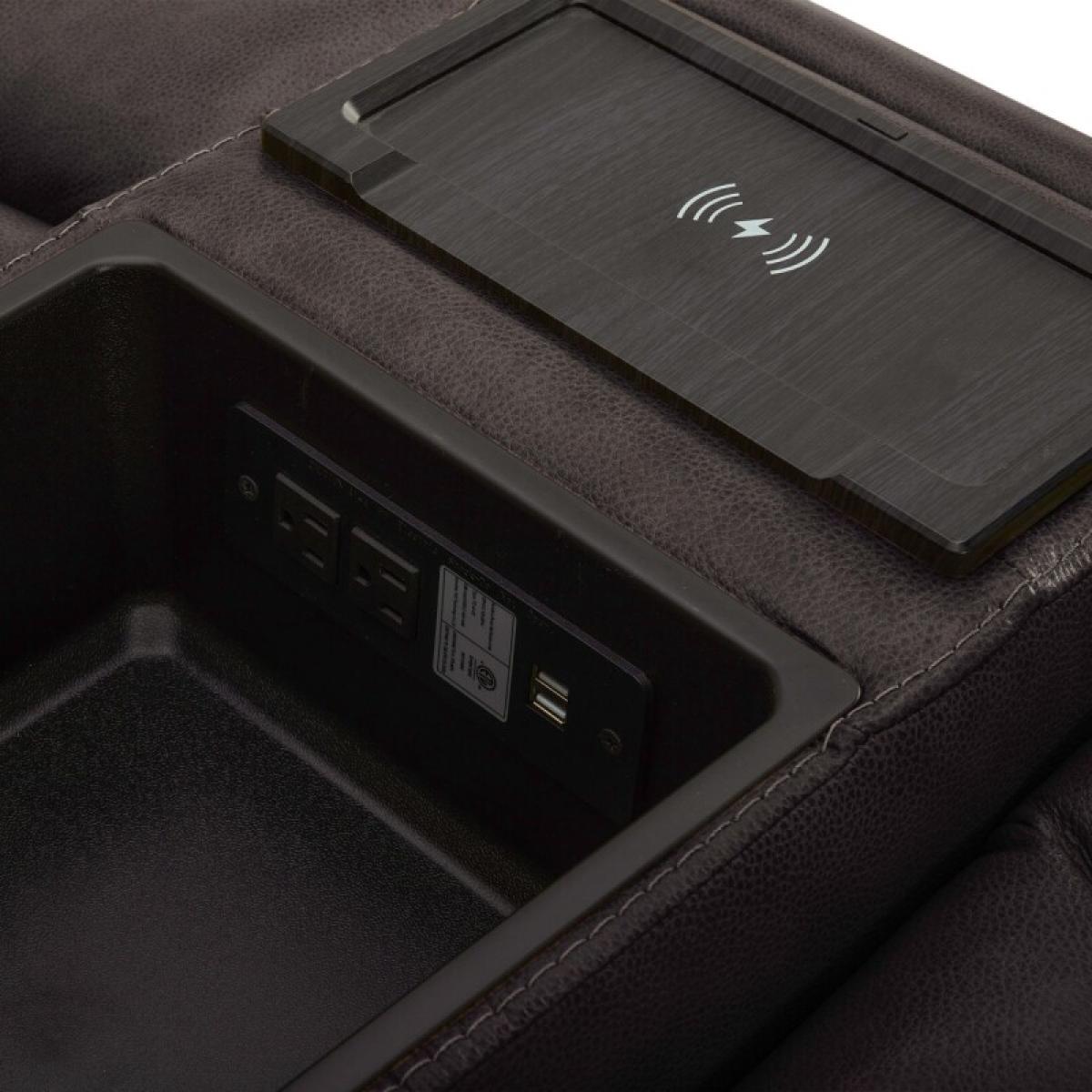 Loveseat w/Console P3 & ZG - Dark Brown - Image 5