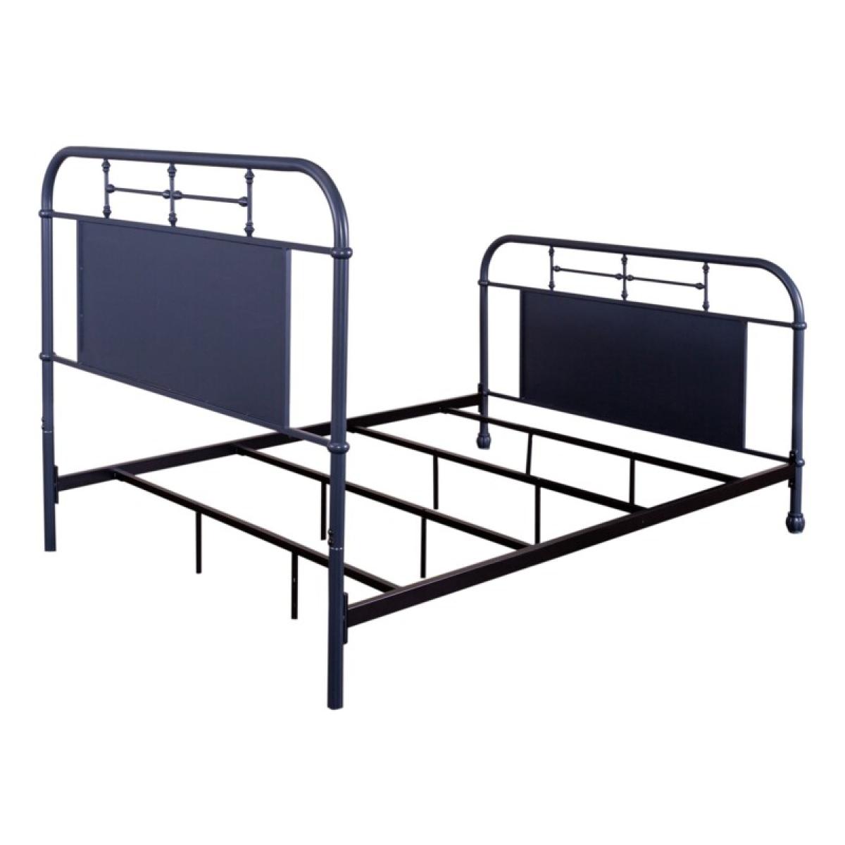 Vintage Series Queen Metal Bed- Navy - Image 6