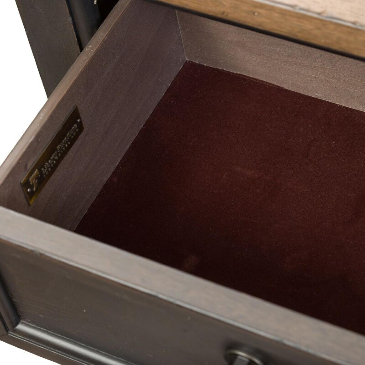 Americana Farmhouse 2 Drawer Night Stand w/ Charging Station - Black - Image 8