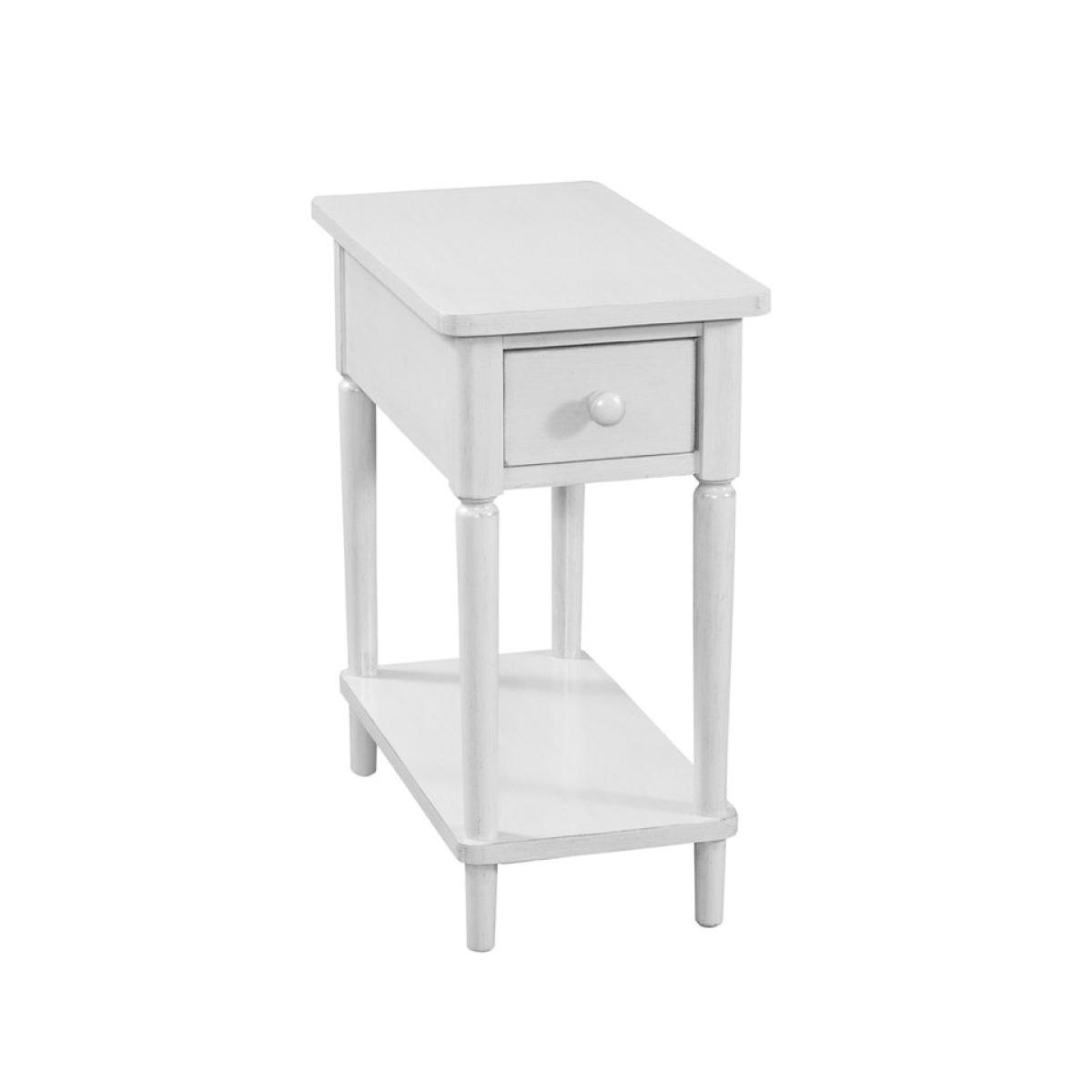 Destinations Collection - Narrow Side Table in Pure White - Image 2