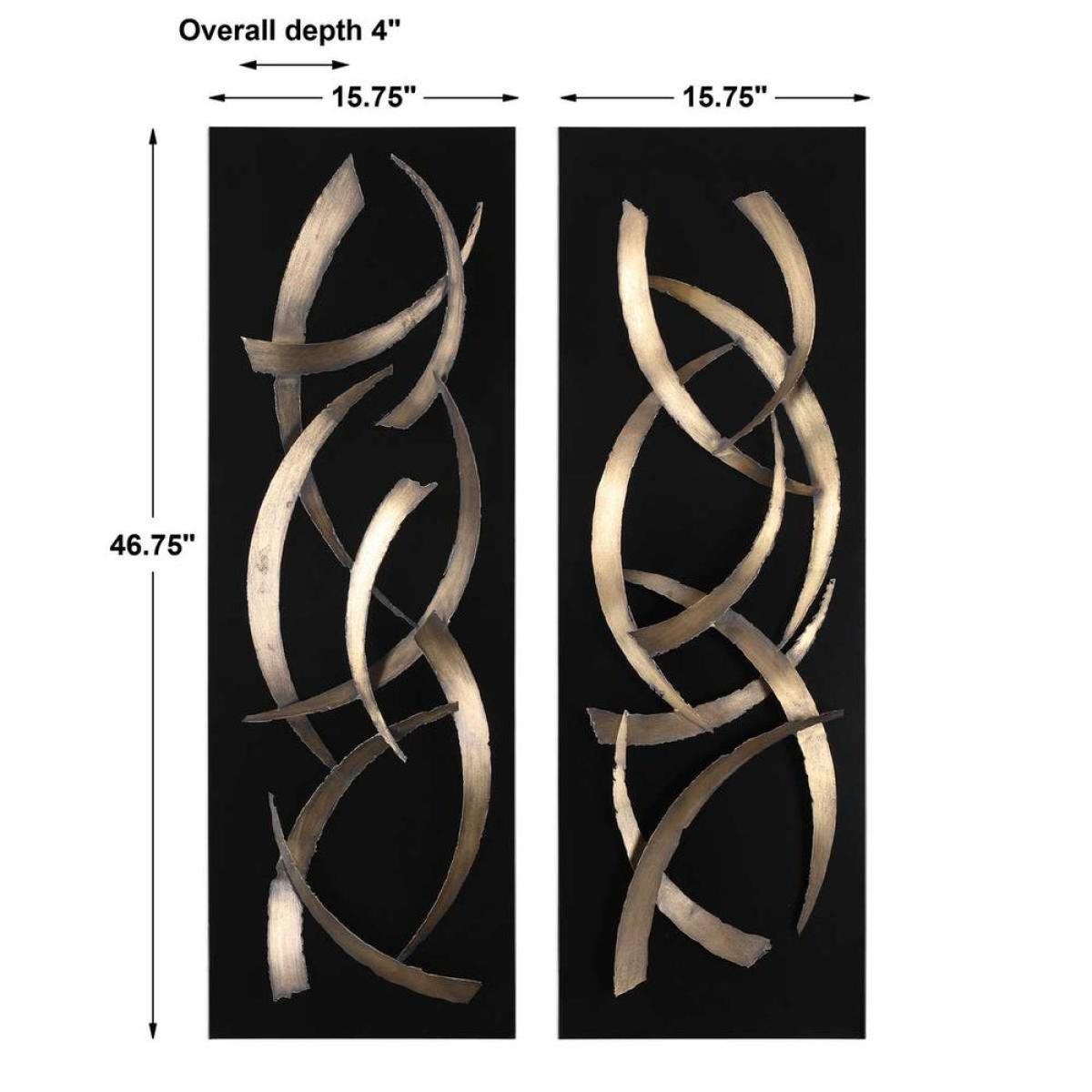 Brushstrokes Metal Wall Panels, S/2 - Image 6
