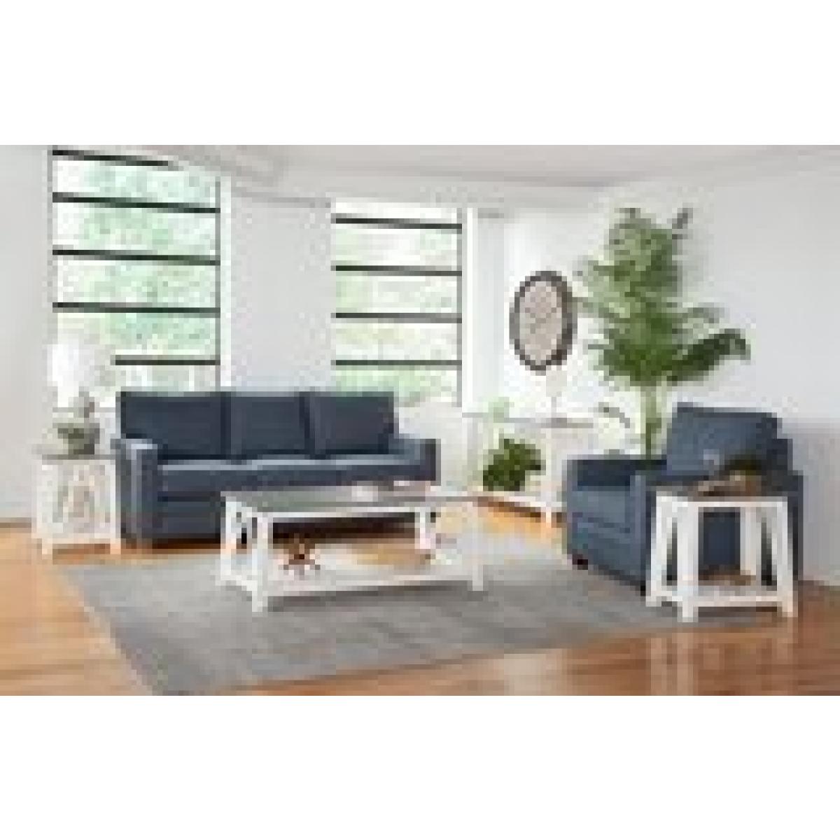 Home Accents - Surrey Narrow End Table in Heather Gray and White - Image 5