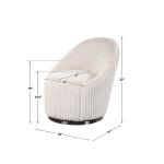 Crue Swivel Chair, Ivory - Image 9