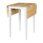 Dining Essentials - Small Drop Leaf Leg Table in Natural & White - Image 7