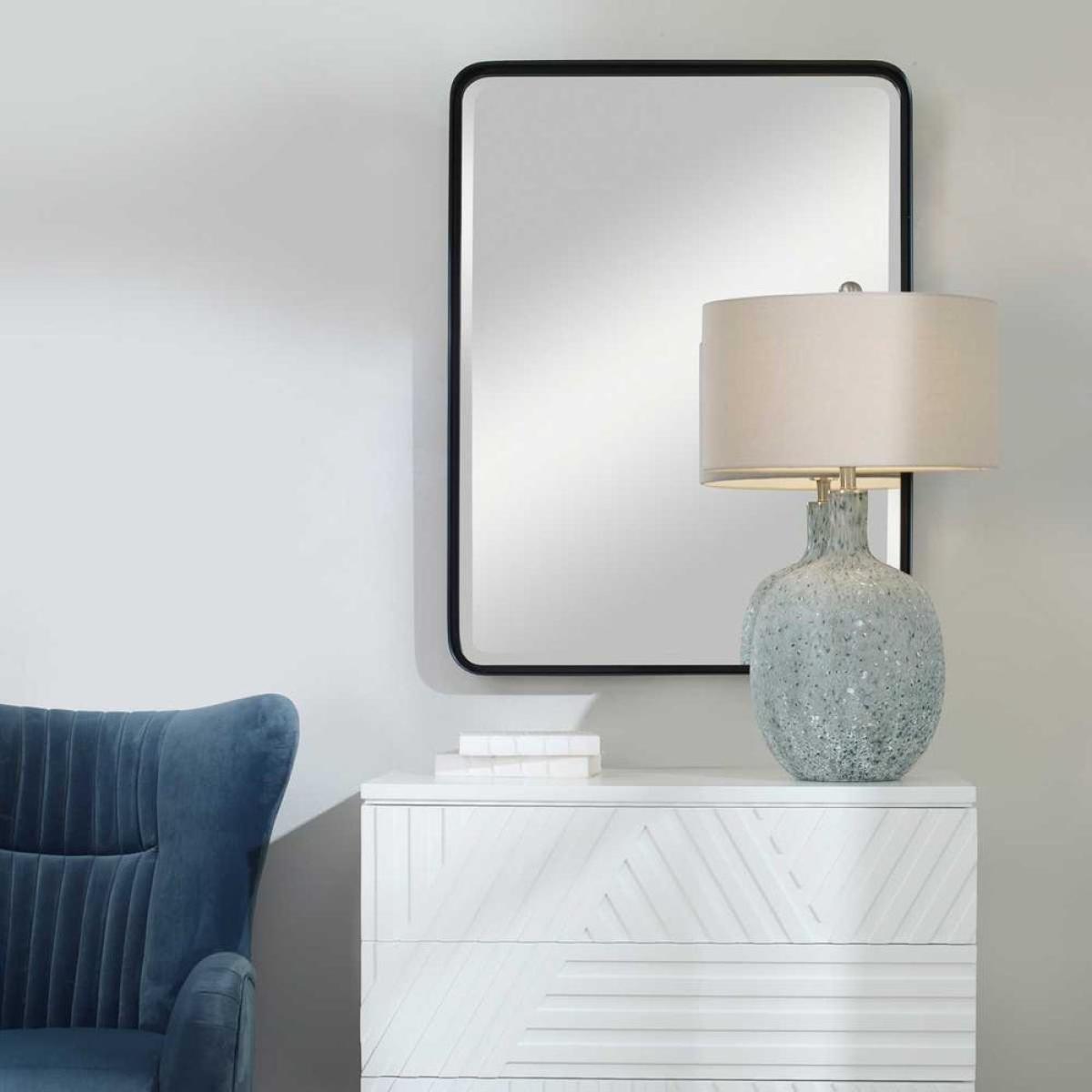 Crofton Large Mirror, Black - Image 7