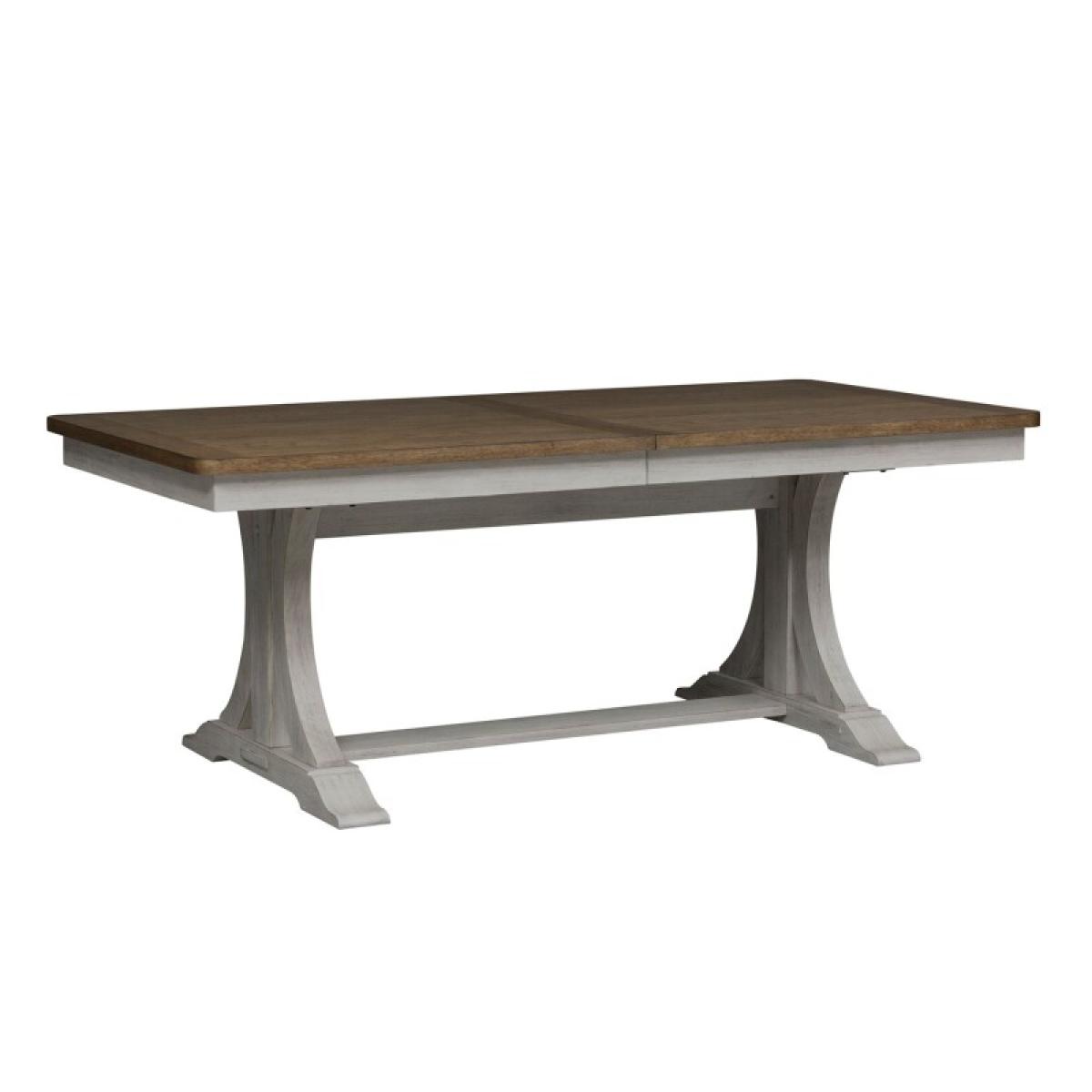 Farmhouse Reimagined Opt 5 Piece Trestle Table Set - Image 5