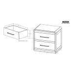2 Drawer Nightstand - Mezquite