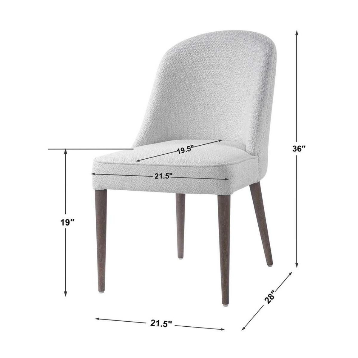 Brie Armless Chair, White, 2 Per Box, Priced Each - Image 9
