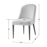 Brie Armless Chair, White, 2 Per Box, Priced Each - Image 9