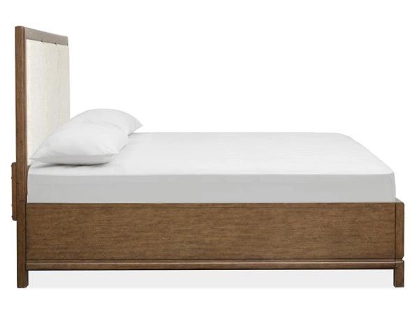 Ridgefield B6436-65A Complete King Panel Storage Bed w/Upholstered Headboard - Image 4