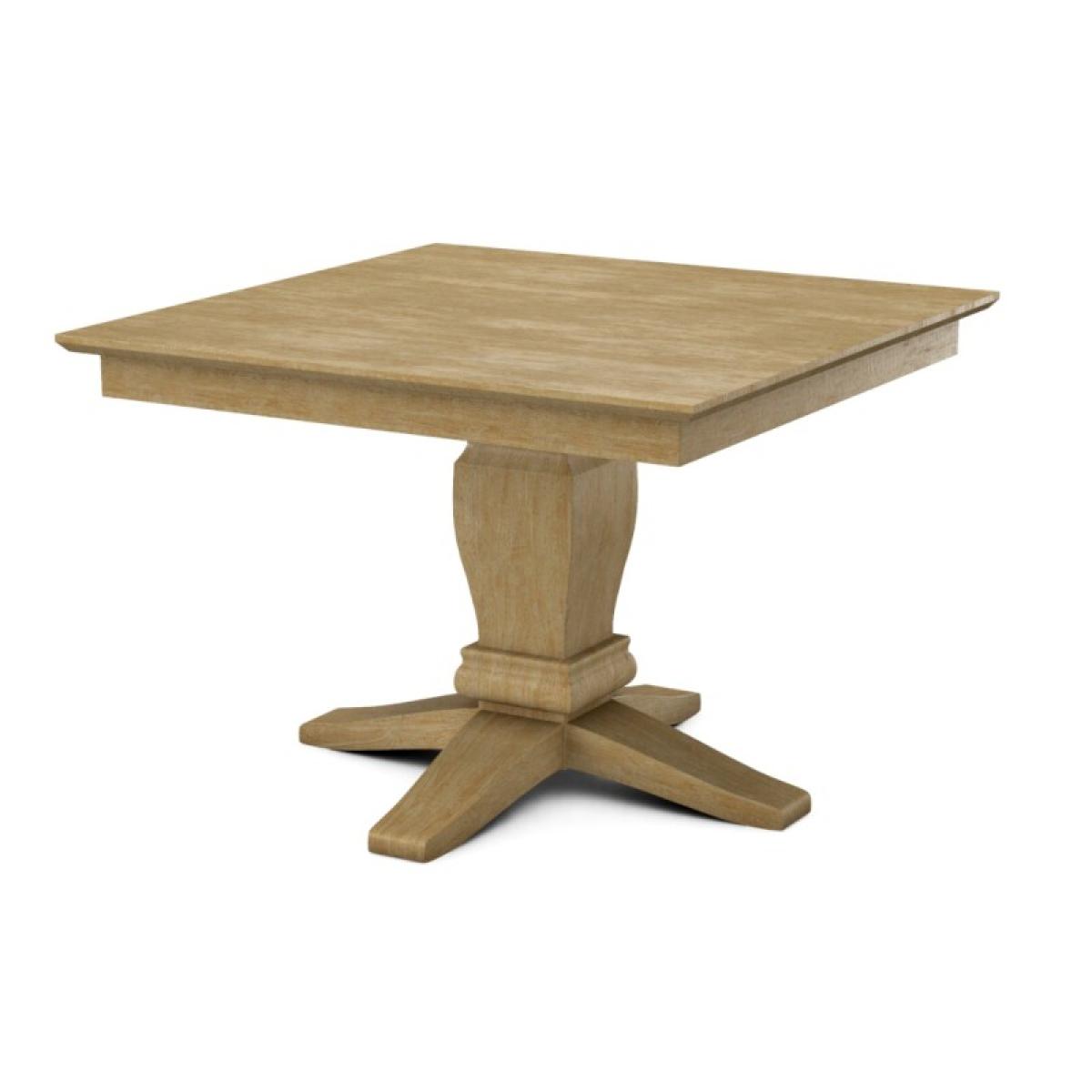 Build Your Own Pedestal Table w/42" Square Top w. Reverse Bevel Edge - Image 8