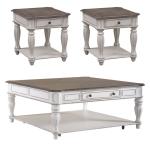 Magnolia Manor 3 Piece Set (1-Cocktail 2-End Tables) - Image 3