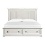 Kingston B6407-65A Complete King Panel Storage Bed w/Upholstered Headboard