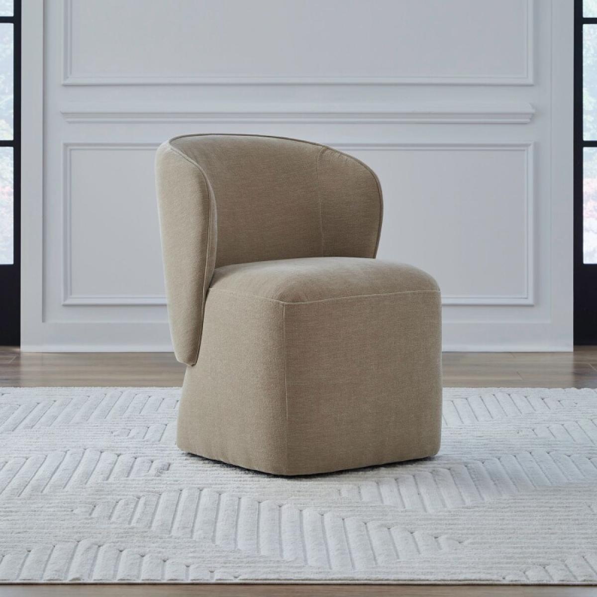 Accent Dining Chair w/ Casters - Wicker - Image 3