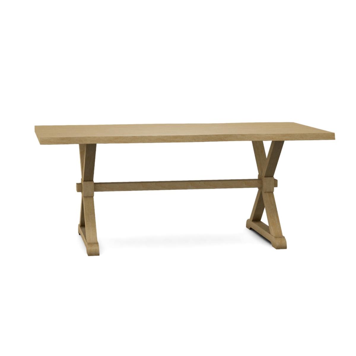 Farmhouse Live Edge Table Top w/ Farmhouse Trestle Base - T-4074A - Image 22