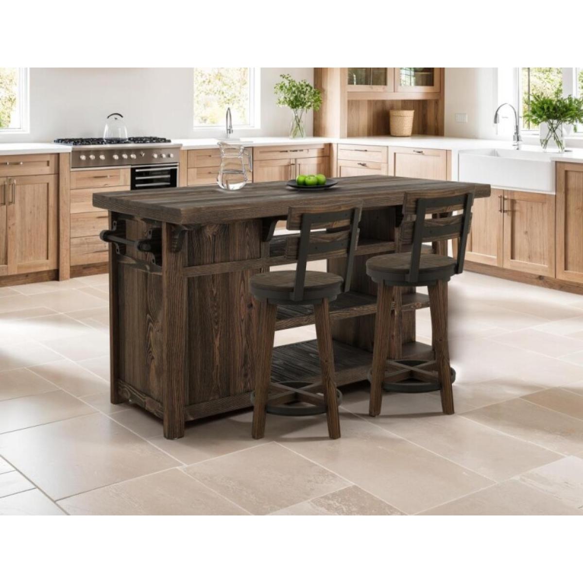 2 Drawer, 1 Door, Kitchen Island - Dutton - Image 7