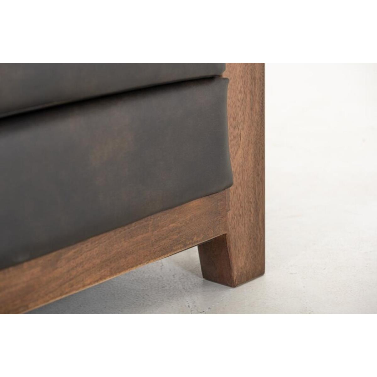 Wooden Frame, Upholstered Sofa - Walnut - Image 10