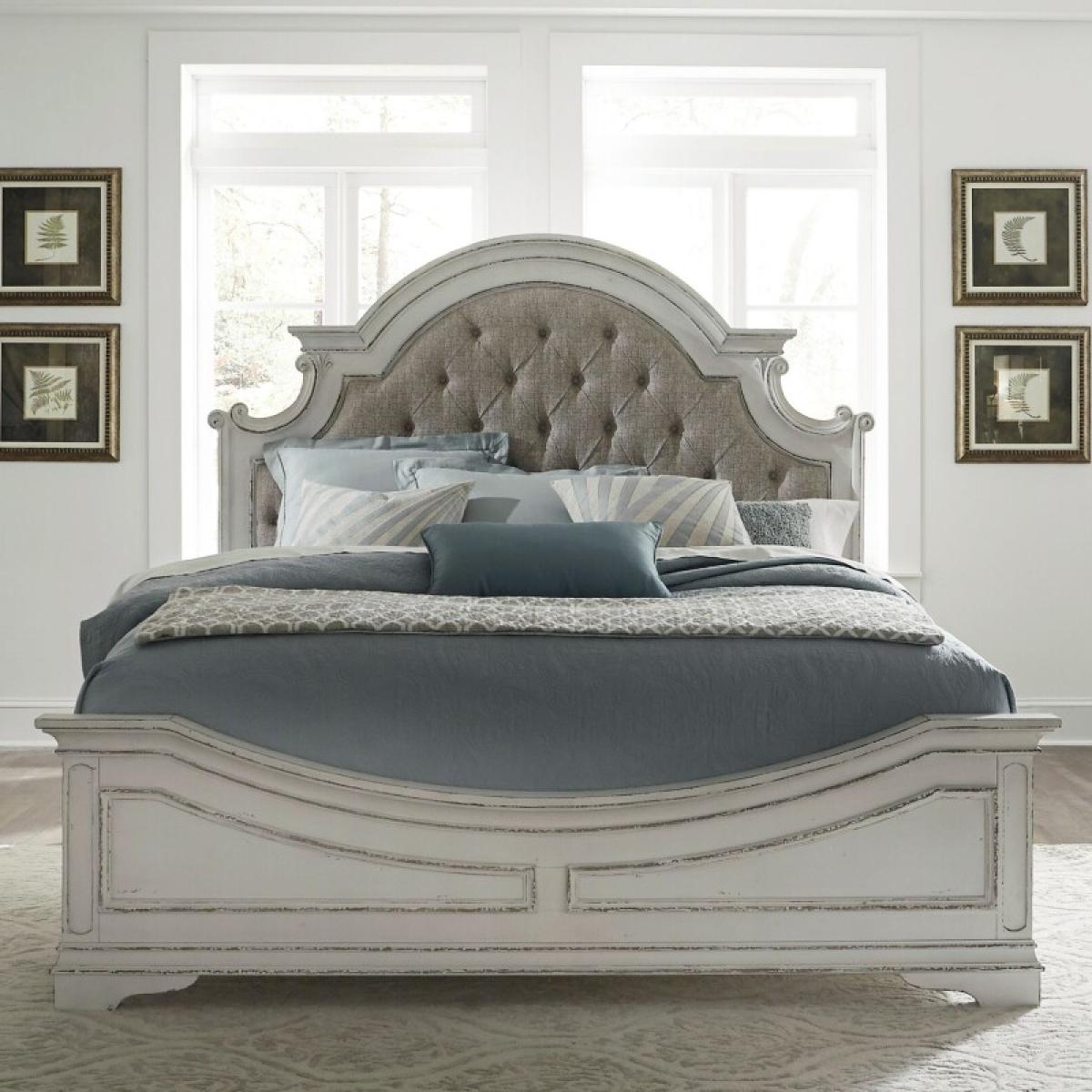 King Uph Bed, Dresser & Mirror - Image 4