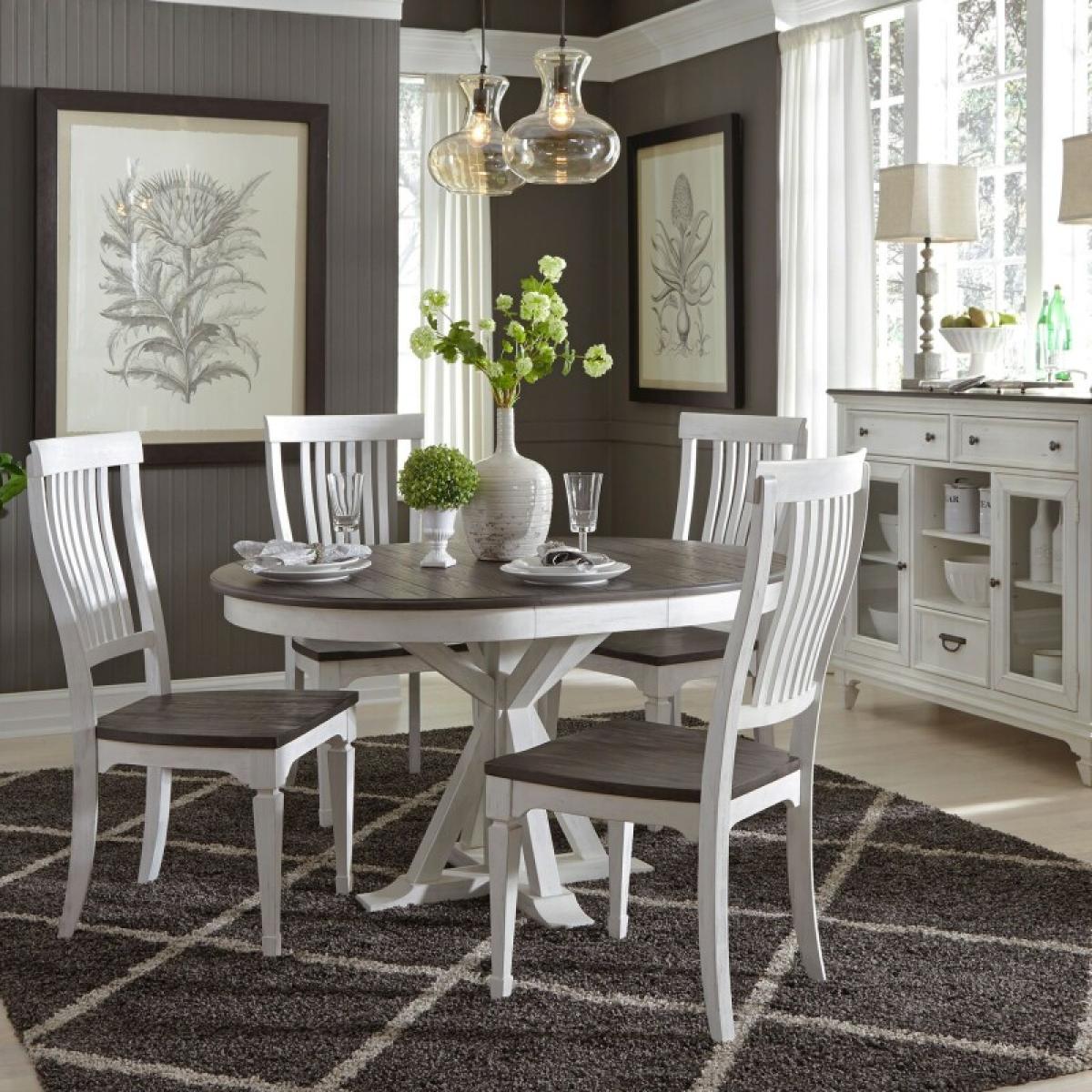 Allyson Park 5 Piece Pedestal Table Set - Image 2