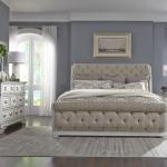 King California Sleigh Bed, Dresser & Mirror