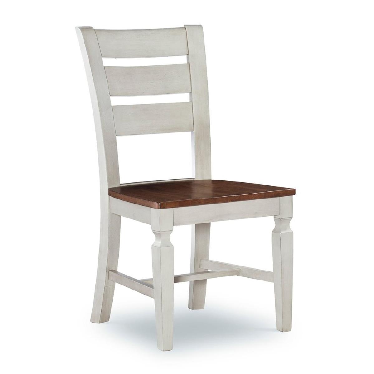 Vista Collection Ladder Back Chair in Hickory & Shell - Image 2