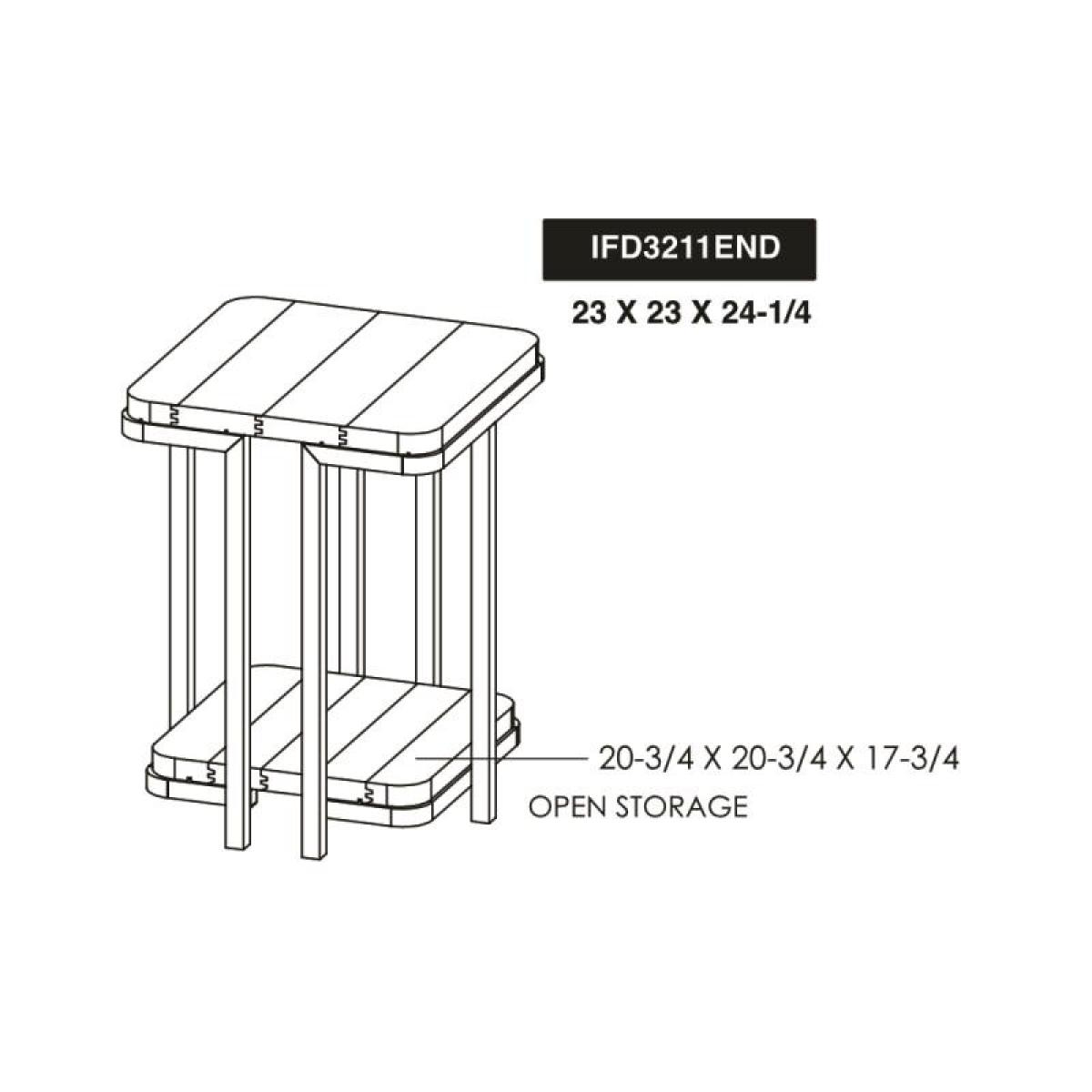 Metal Base End Table - Onix - Image 6