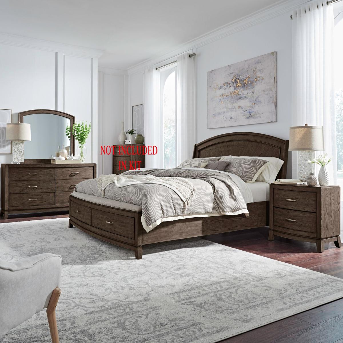 Avalon Queen Panel Storage Bed, Dresser & Mirror, Night Stand - Image 2