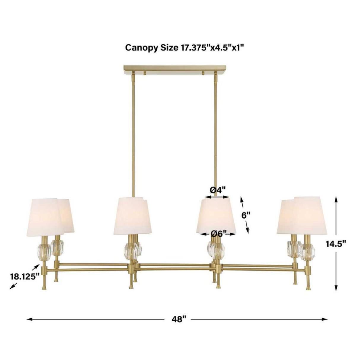 Arques 8 Lt Linear Chandelier - Image 18