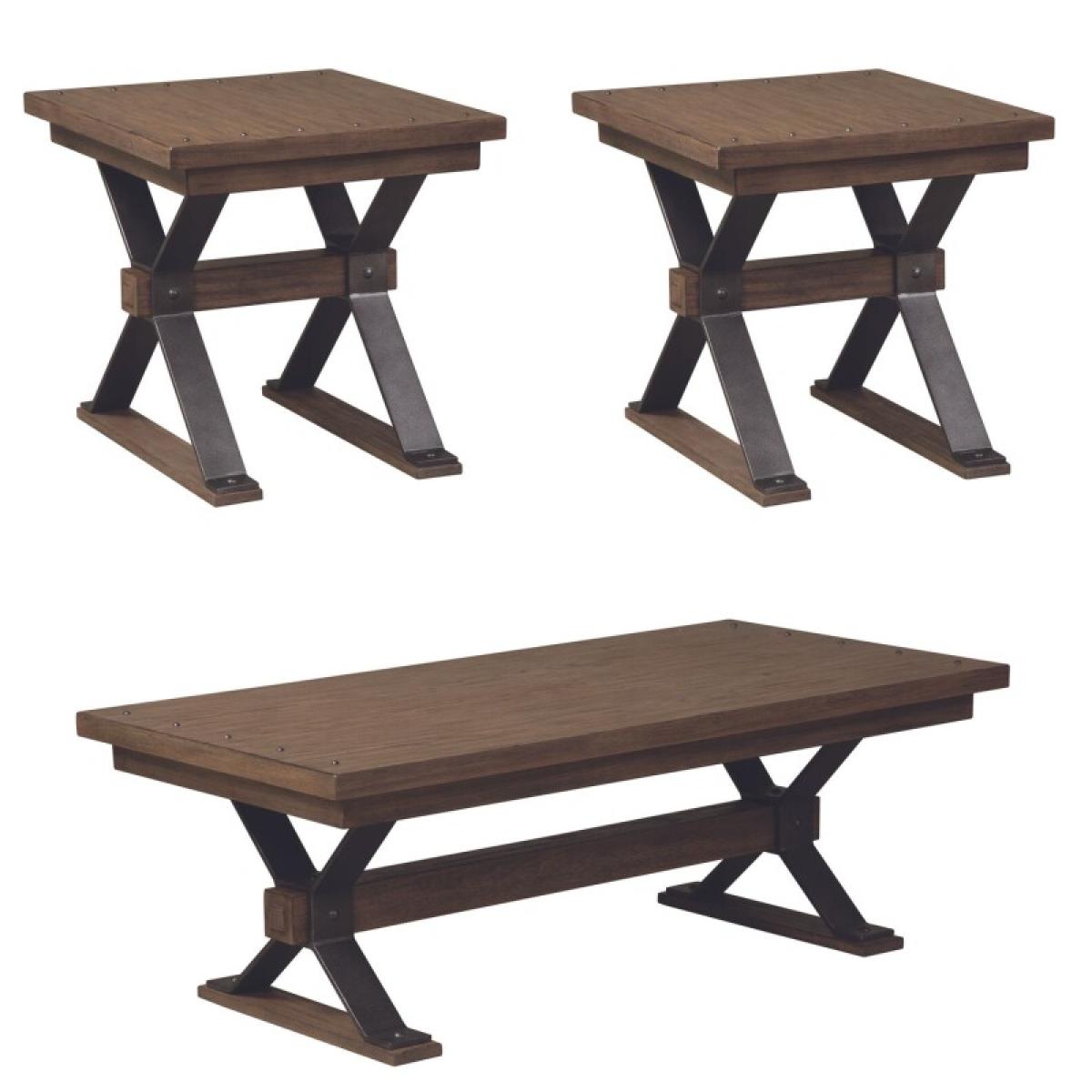3 Piece Set (1-Cocktail 2-End Tables) - Image 3