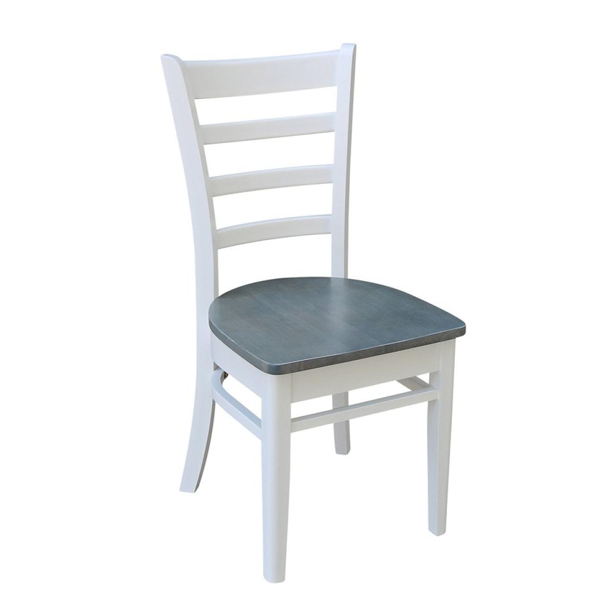fd40d5e995f9f720e8e00f4881482e47 Dining Essentials - Emily Chair in Heather Gray and White - Image 1