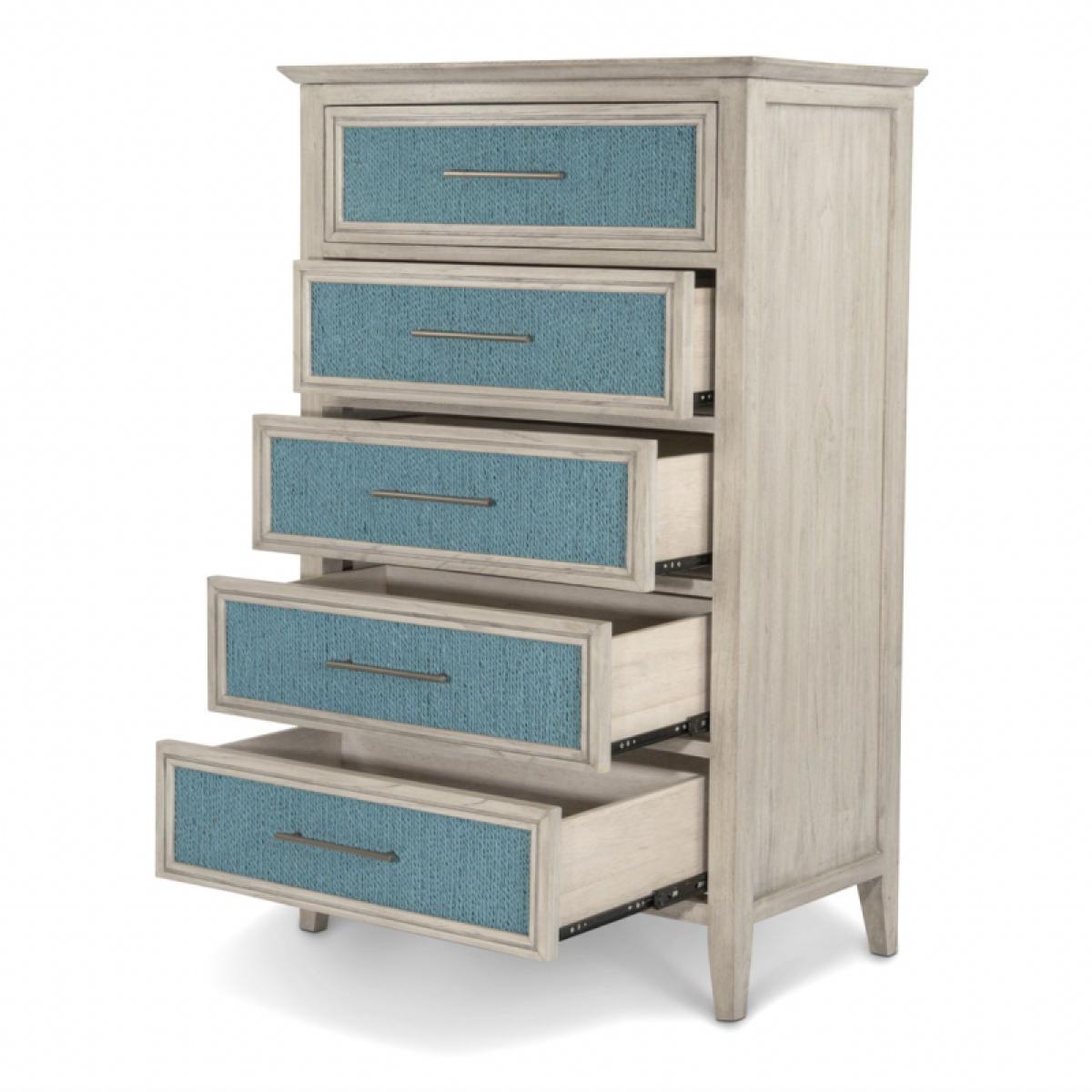 Ocean Isles 5 Drawer Woven Chest - Image 4