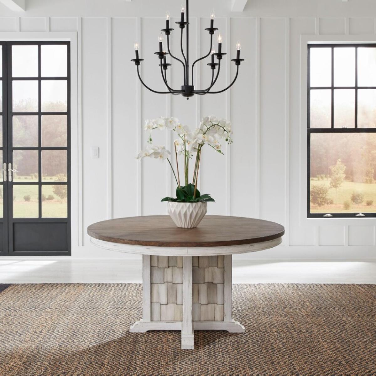 River Place Pedestal Table Set - Image 2